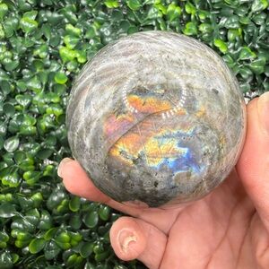 Flashy Rainbow Labradorite Sphere 70mm